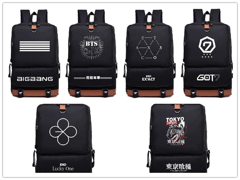 Your Faves K-POP Logo Fashion Backpack