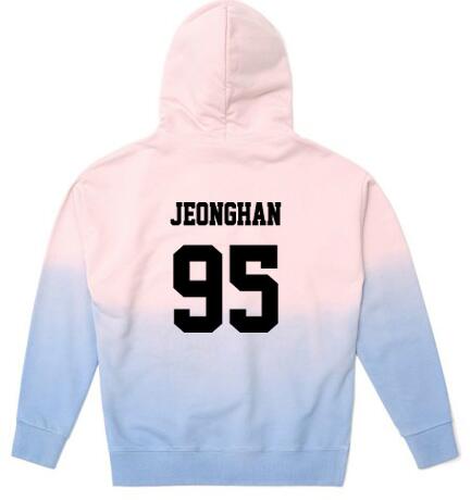 Rose Quartz Serenity SEVENTEEN Gradient Hoodie