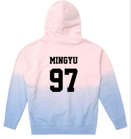 Rose Quartz Serenity SEVENTEEN Gradient Hoodie